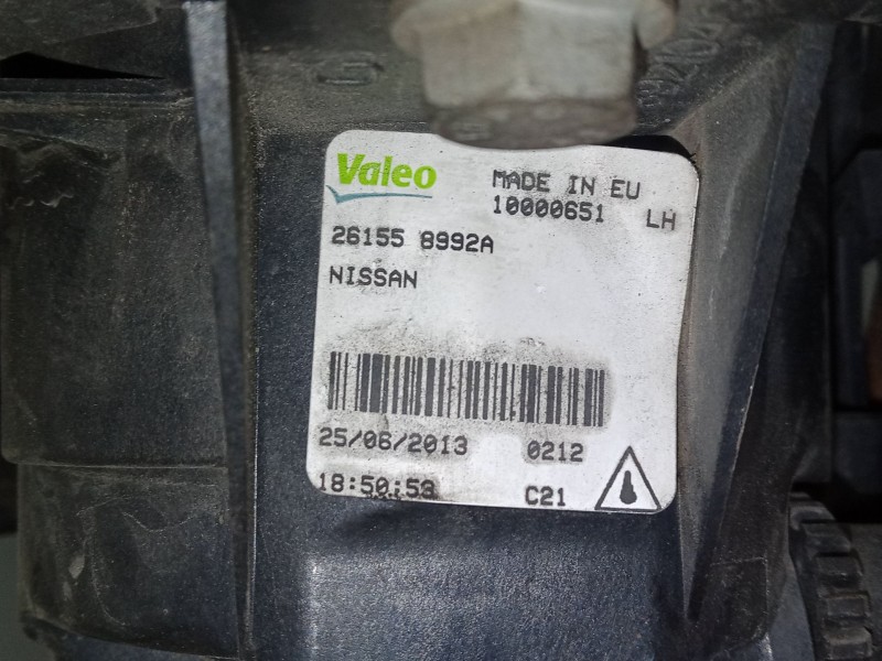 Recambio de faro antiniebla izquierdo para nissan qashqai i (j10, nj10) 1.5 dci referencia OEM IAM 261558992A  