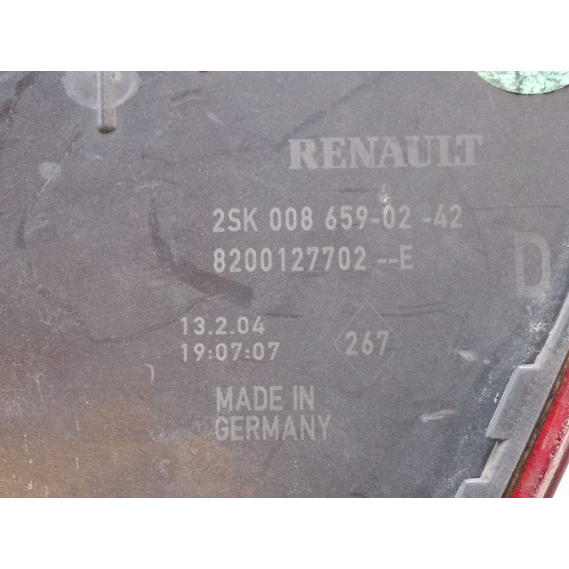 Recambio de piloto trasero derecho para renault scénic ii (jm0/1_) 1.5 dci (jm02, jm13) referencia OEM IAM 8200127702  