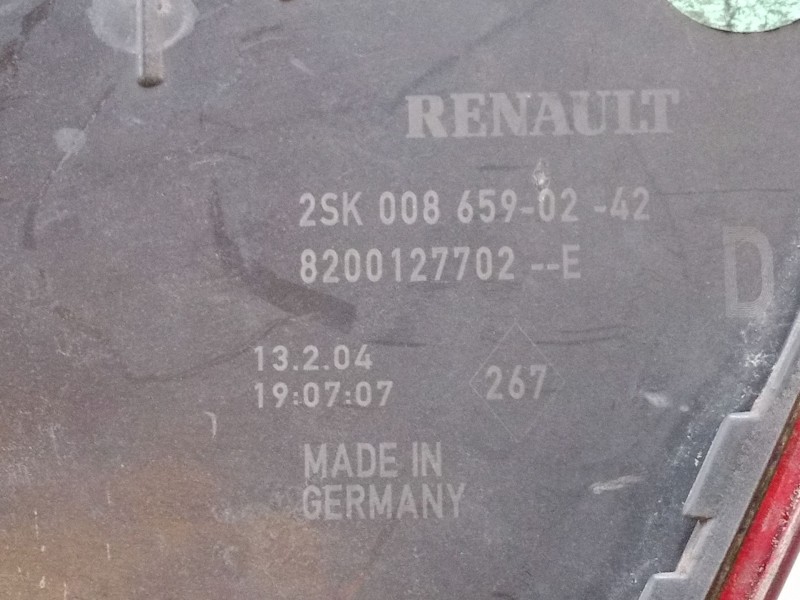 Recambio de piloto trasero derecho para renault scénic ii (jm0/1_) 1.5 dci (jm02, jm13) referencia OEM IAM 8200127702  