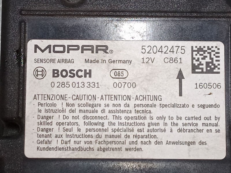 Recambio de centralita airbag para jeep renegade suv (bu, b1, bv) 1.6 crd referencia OEM IAM 52042475  0285013331