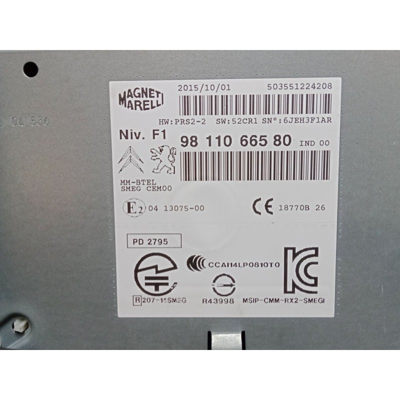 Recambio de pantalla multifuncion para peugeot 2008 i (cu_) 1.2 thp 110 / puretech 110 referencia OEM IAM   