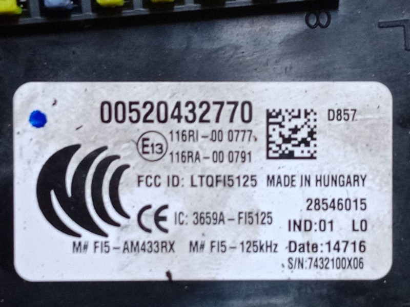 Recambio de bsi para jeep renegade suv (bu, b1, bv) 1.6 crd referencia OEM IAM 00520432770  