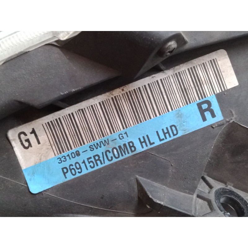 Recambio de faro derecho xenon para honda cr-v iii (re_) 2.2 i-ctdi 4wd (re6) referencia OEM IAM 33100SWWG1  