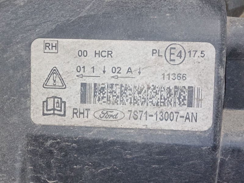 Recambio de faro derecho para ford mondeo iv (ba7) 2.0 tdci referencia OEM IAM 7S7113007AN  