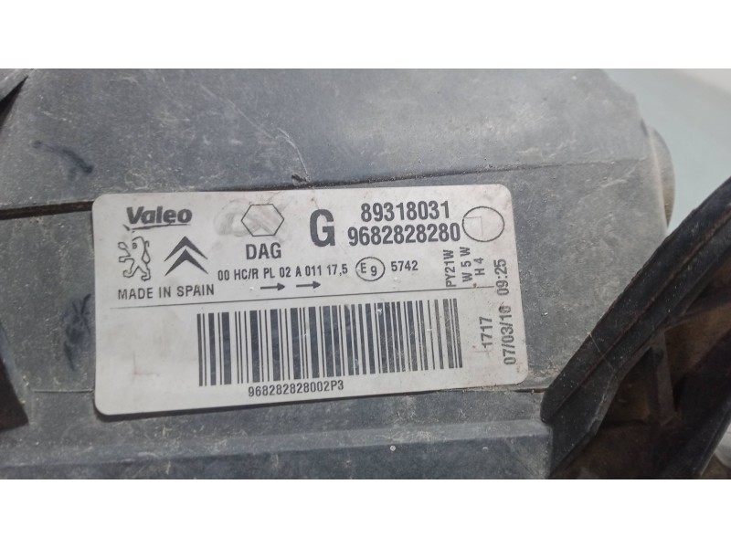 Recambio de faro izquierdo para citroën berlingo furgoneta/monovolumen (b9) 1.6 hdi 75 4x4 referencia OEM IAM 9682828280  893180