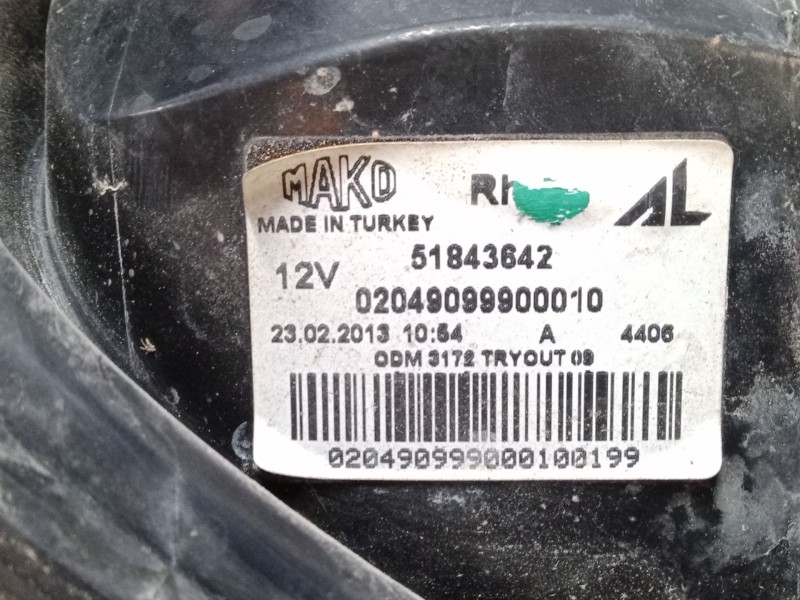 Recambio de piloto trasero derecho para fiat panda furgoneta/hatchback (169_) 1.2 referencia OEM IAM 51843642  