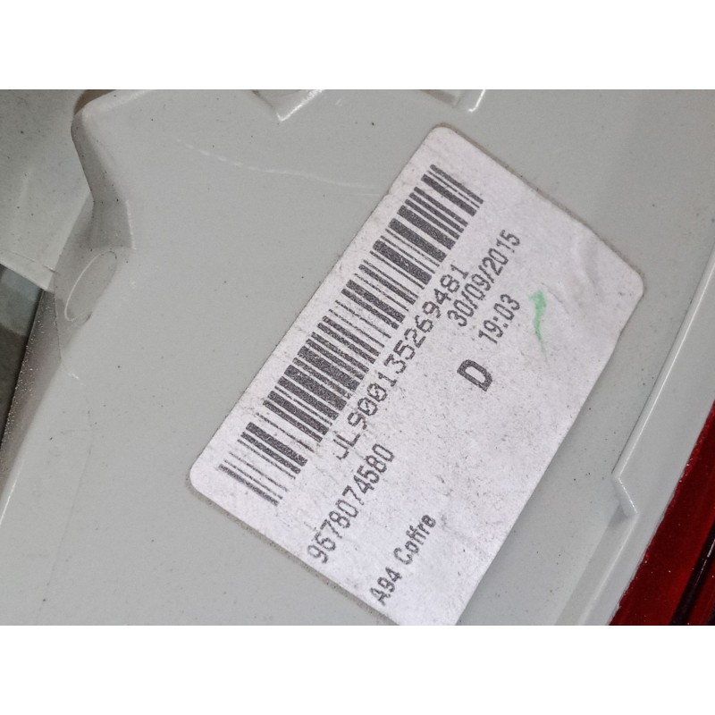 Recambio de piloto trasero porton derecho para peugeot 2008 i (cu_) 1.2 thp 110 / puretech 110 referencia OEM IAM 9678074580  