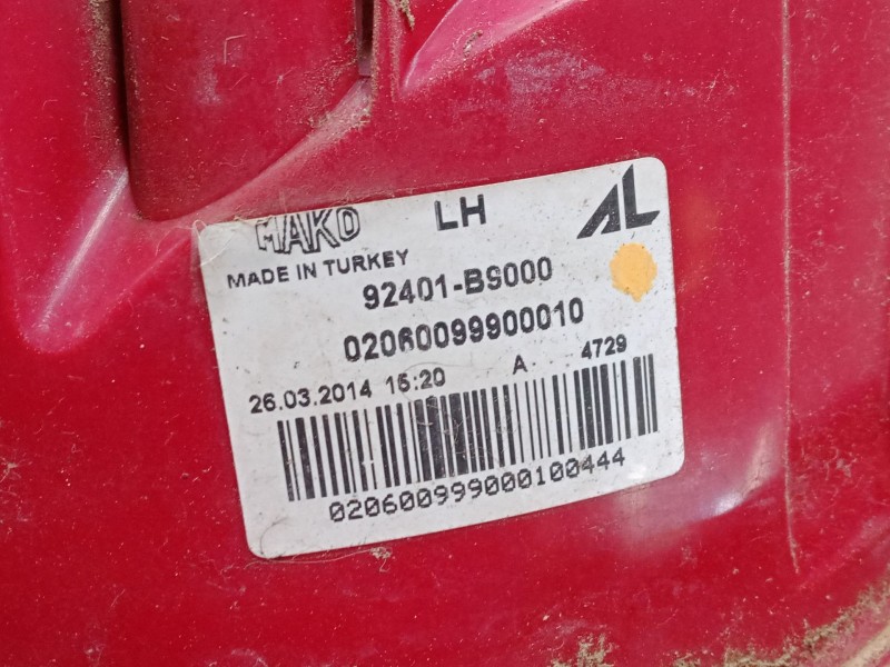 Recambio de piloto trasero izquierdo para hyundai i10 ii (ba, ia) 1.0 referencia OEM IAM 92401B9000  