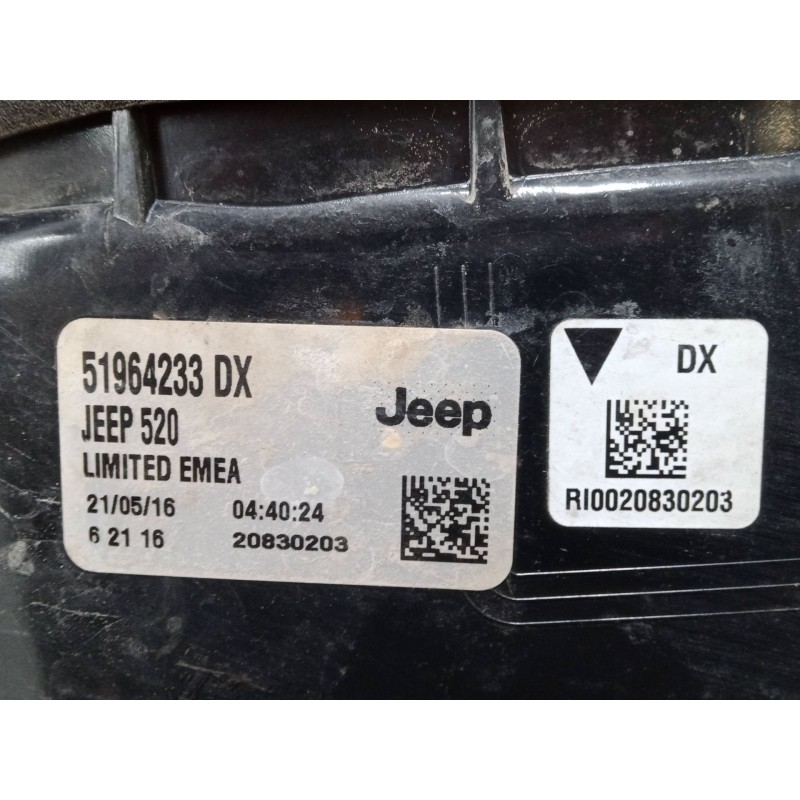 Recambio de piloto trasero derecho para jeep renegade suv (bu, b1, bv) 1.6 crd referencia OEM IAM 51964233  