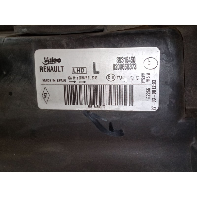 Recambio de faro izquierdo para renault modus / grand modus (f/jp0_) 1.2 16v (jp0w) referencia OEM IAM 8200658377  8200658373