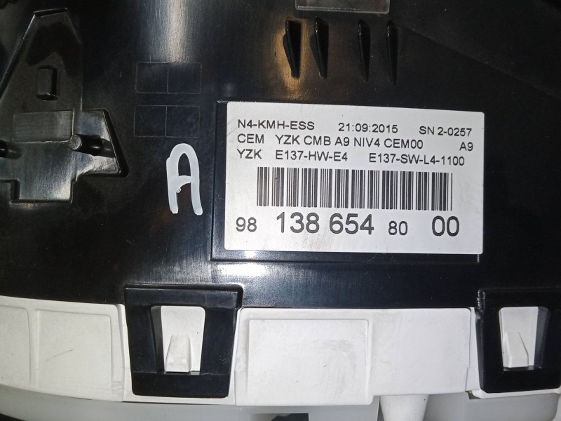 Recambio de cuadro instrumentos para peugeot 2008 i (cu_) 1.2 thp 110 / puretech 110 referencia OEM IAM 981386548000  