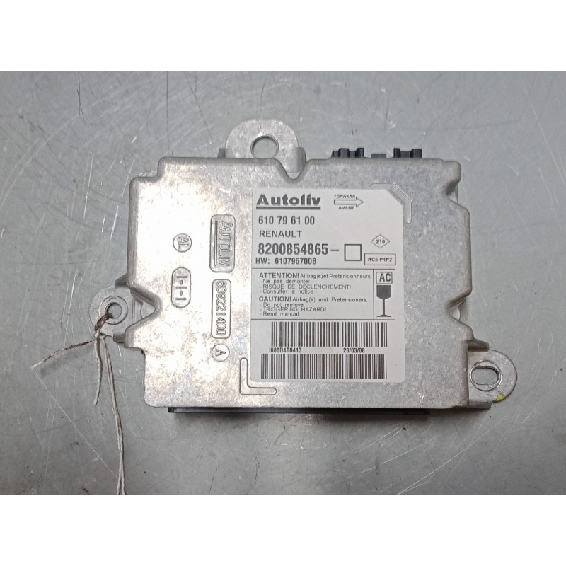 Recambio de centralita airbag para renault modus / grand modus (f/jp0_) 1.2 16v (jp0w) referencia OEM IAM 8200854865  610796100