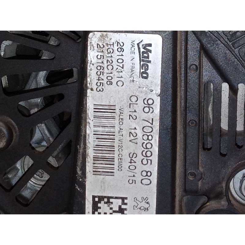 Recambio de alternador para peugeot 2008 i (cu_) 1.2 thp 110 / puretech 110 referencia OEM IAM 9670899580  TG12C106 Recambio de alternador para peugeot 2008 i (cu_) 1.2 thp 110 / puretech 110 referencia OEM IAM 9670899580  TG12C106