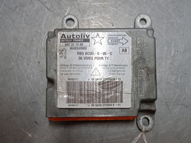 Recambio de centralita airbag para peugeot 206 hatchback (2a/c) 1.4 i referencia OEM IAM 602327300  9660349980 Recambio de centralita airbag para peugeot 206 hatchback (2a/c) 1.4 i referencia OEM IAM 602327300  9660349980