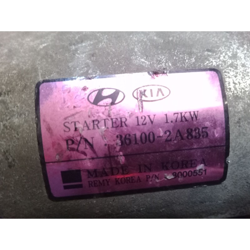 Recambio de motor arranque para kia sportage iii (sl) 1.7 crdi referencia OEM IAM   