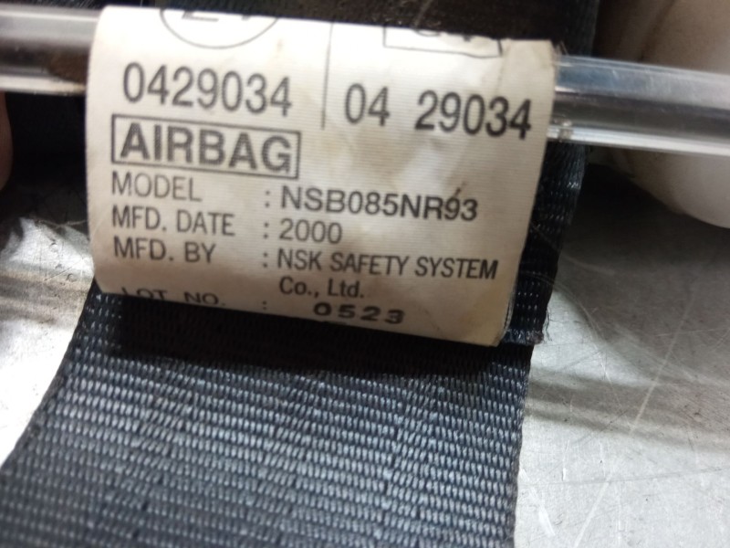 Recambio de cinturon seguridad delantero derecho para nissan almera ii (n16) 1.8 referencia OEM IAM 0429034  NSB085NR93 Recambio de cinturon seguridad delantero derecho para nissan almera ii (n16) 1.8 referencia OEM IAM 0429034  NSB085NR93