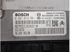 Recambio de centralita motor uce para citroën c4 grand picasso i (ua_) 1.6 hdi referencia OEM IAM 0281012981  9653958980 2