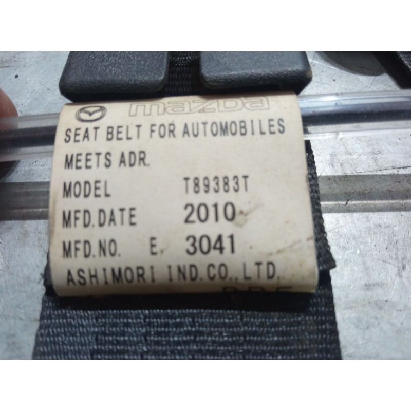 Recambio de cinturon seguridad delantero izquierdo para mazda 2 (de_, dh_) 1.4 mzr-cd referencia OEM IAM T89383T  