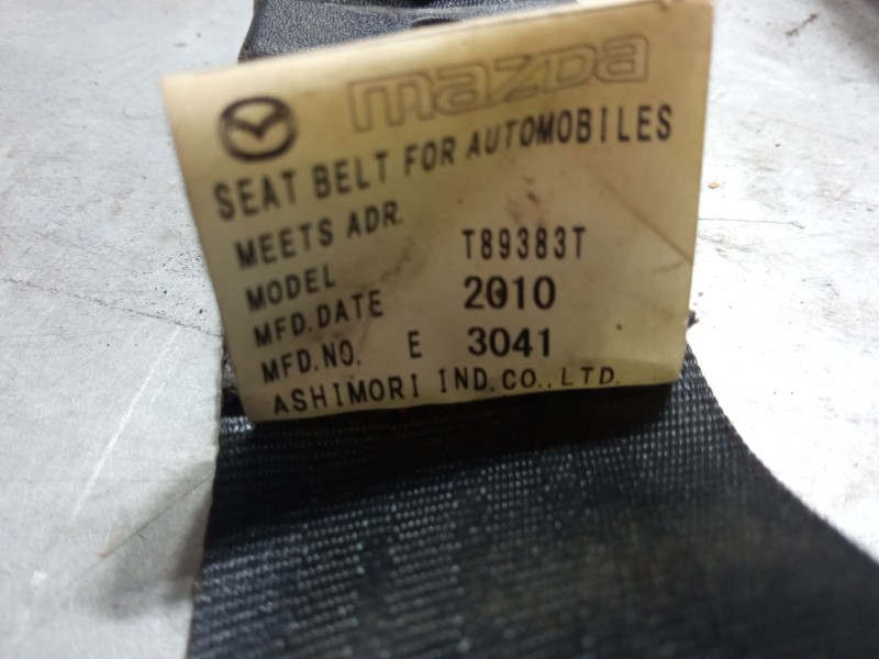 Recambio de cinturon seguridad delantero derecho para mazda 2 (de_, dh_) 1.4 mzr-cd referencia OEM IAM T89383T  