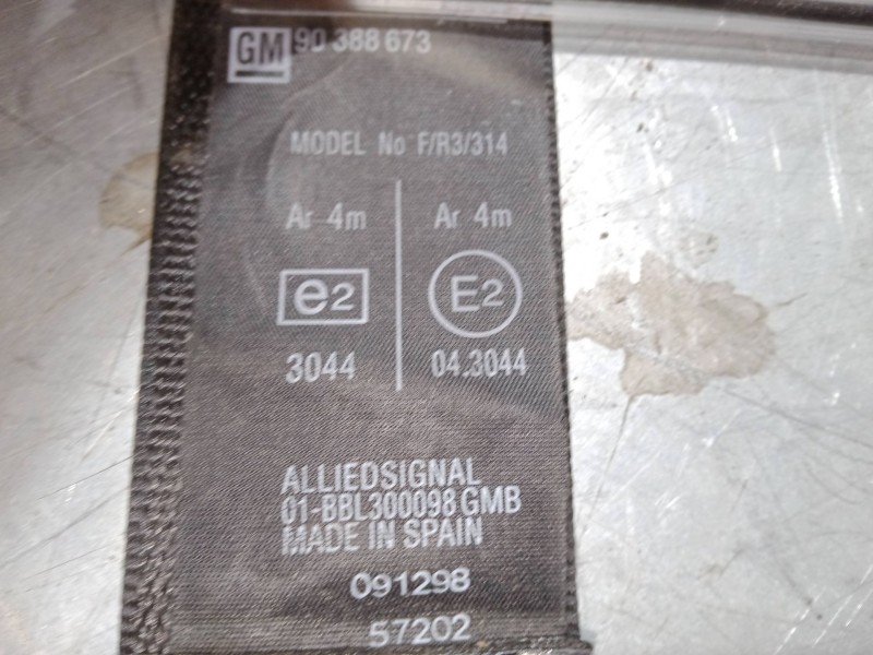 Recambio de cinturon seguridad trasero izquierdo para opel combo furgoneta/monovolumen (71_) 1.7 d referencia OEM IAM 90388673   Recambio de cinturon seguridad trasero izquierdo para opel combo furgoneta/monovolumen (71_) 1.7 d referencia OEM IAM 90388673