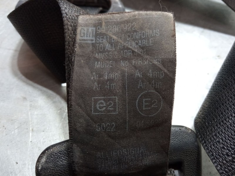 Recambio de cinturon seguridad delantero derecho para opel combo furgoneta/monovolumen (71_) 1.7 d referencia OEM IAM 90286922   Recambio de cinturon seguridad delantero derecho para opel combo furgoneta/monovolumen (71_) 1.7 d referencia OEM IAM 90286922