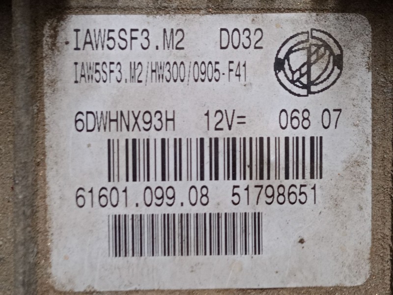 Recambio de centralita motor uce para fiat grande punto (199_) 1.4 (199axb11, 199axb1a, 199bxb1a, 199axl1a) referencia OEM IAM 6 Recambio de centralita motor uce para fiat grande punto (199_) 1.4 (199axb11, 199axb1a, 199bxb1a, 199axl1a) referencia OEM IAM 6