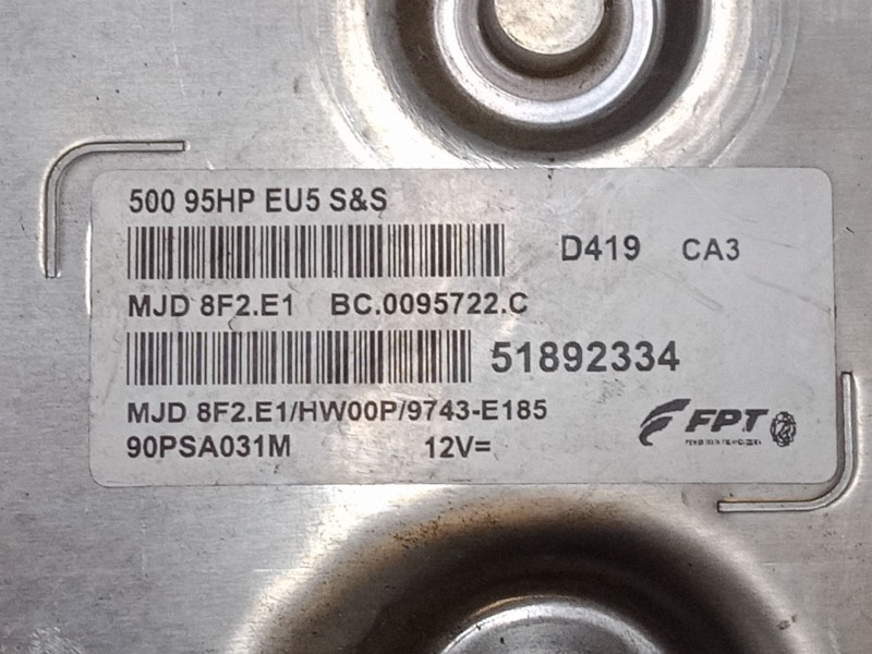 Recambio de centralita motor uce para fiat 500 c (312_) 1.3 d multijet (312cxe1a, 312axe1a) referencia OEM IAM 51892334   Recambio de centralita motor uce para fiat 500 c (312_) 1.3 d multijet (312cxe1a, 312axe1a) referencia OEM IAM 51892334