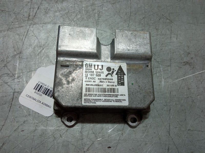 Recambio de centralita airbag para opel corsa d (s07) 1.4 (l08, l68) referencia OEM IAM 13187528  327963935