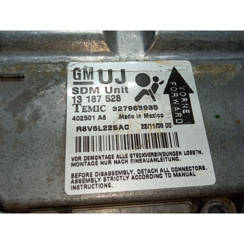 Recambio de centralita airbag para opel corsa d (s07) 1.4 (l08, l68) referencia OEM IAM 13187528  327963935