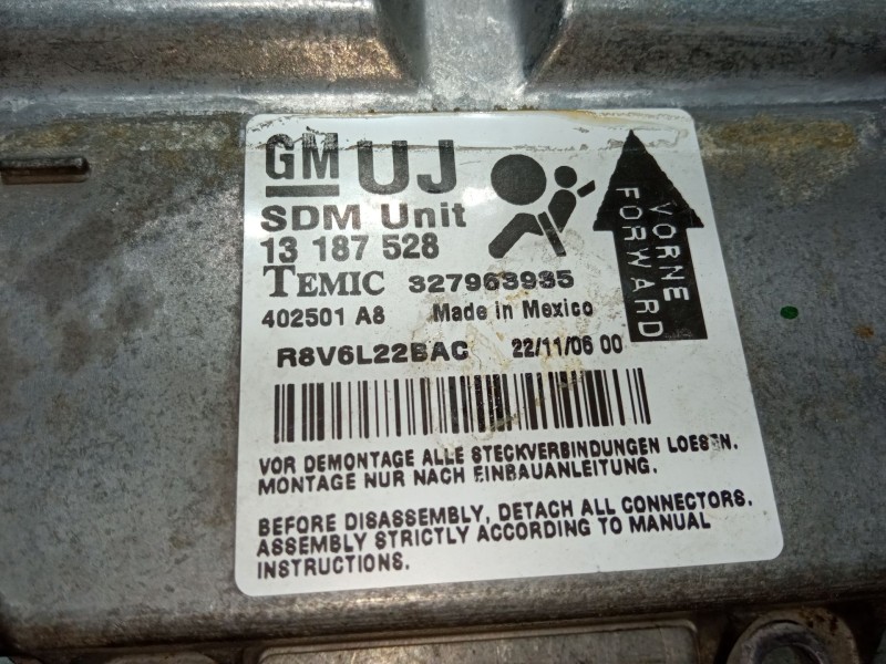 Recambio de centralita airbag para opel corsa d (s07) 1.4 (l08, l68) referencia OEM IAM 13187528  327963935