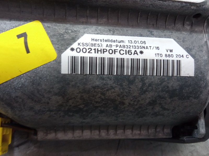 Recambio de airbag salpicadero para volkswagen touran (1t1, 1t2) 1.6 fsi referencia OEM IAM 0021HP0FC16A  