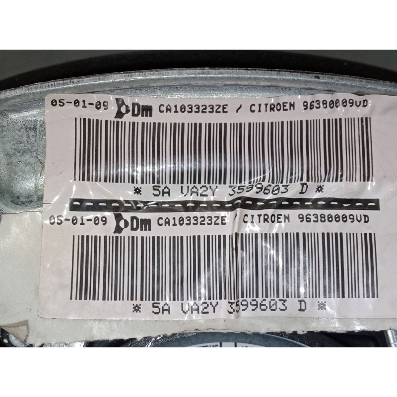Recambio de airbag volante para citroën c3 i (fc_, fn_) 1.4 hdi referencia OEM IAM 96380009UD  5AVA2Y3599603D