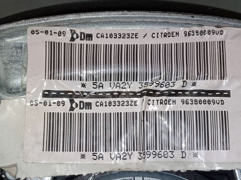 Recambio de airbag volante para citroën c3 i (fc_, fn_) 1.4 hdi referencia OEM IAM 96380009UD  5AVA2Y3599603D