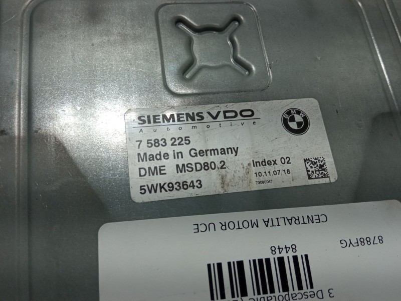 Recambio de centralita motor uce para bmw 3 descapotable (e93) 320 i referencia OEM IAM   