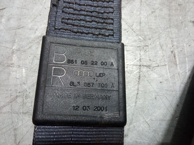 Recambio de cinturon seguridad delantero derecho 3p para audi a3 (8l1) 1.9 tdi referencia OEM IAM 8L3857706A   Recambio de cinturon seguridad delantero derecho 3p para audi a3 (8l1) 1.9 tdi referencia OEM IAM 8L3857706A