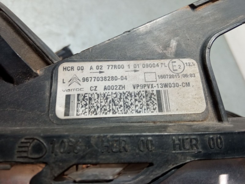 Recambio de faro izquierdo para citroën c3 ii (sc_) 1.0 vti 68 referencia OEM IAM 9677038280  