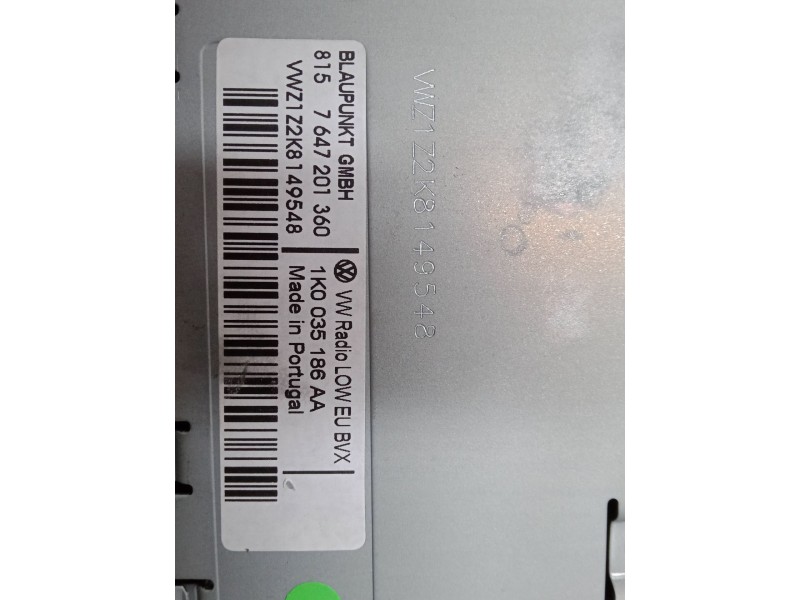 Recambio de radio cd para volkswagen passat b6 variant (3c5) 2.0 tdi referencia OEM IAM 1K0035186AA  