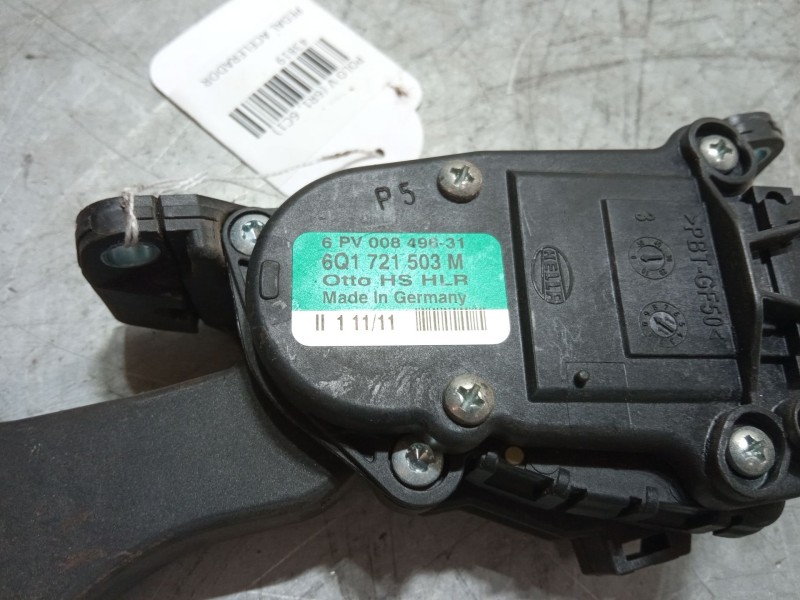 Recambio de pedal acelerador para volkswagen polo v (6r1, 6c1) 1.4 (6r1) referencia OEM IAM 6Q1721503M  