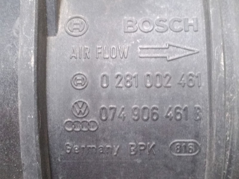 Recambio de caudalimetro para audi a3 sportback (8pa) 2.0 tdi referencia OEM IAM 074906461  
