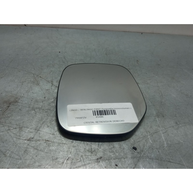 Recambio de cristal retrovisor derecho para citroën berlingo / berlingo first furgoneta/monovolumen (m_) 1.6 hdi 75 (mb9hw) refe