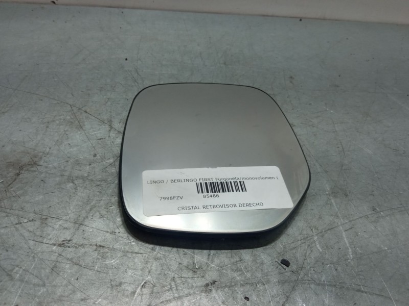 Recambio de cristal retrovisor derecho para citroën berlingo / berlingo first furgoneta/monovolumen (m_) 1.6 hdi 75 (mb9hw) refe