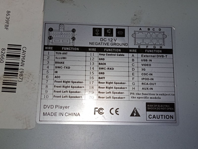 Recambio de radio cd para porsche cayman (987) s 3.4 referencia OEM IAM   