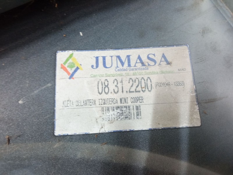 Recambio de aleta delantera izquierda para mini mini (r50, r53) one d referencia OEM IAM   