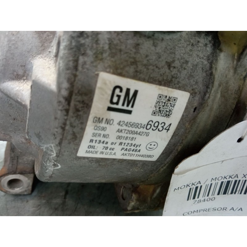 Recambio de compresor a/a para opel mokka / mokka x (j13) 1.6 cdti (_76) referencia OEM IAM 424569346934  