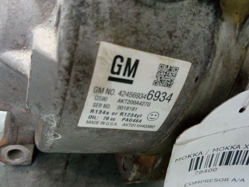 Recambio de compresor a/a para opel mokka / mokka x (j13) 1.6 cdti (_76) referencia OEM IAM 424569346934  