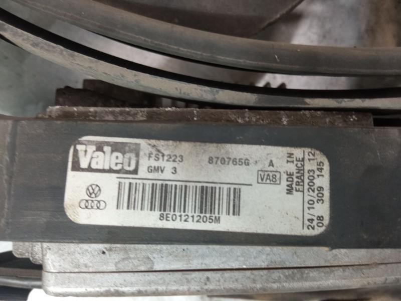 Recambio de electroventilador para audi a4 b6 (8e2) 2.0 fsi referencia OEM IAM 8E0121205M  