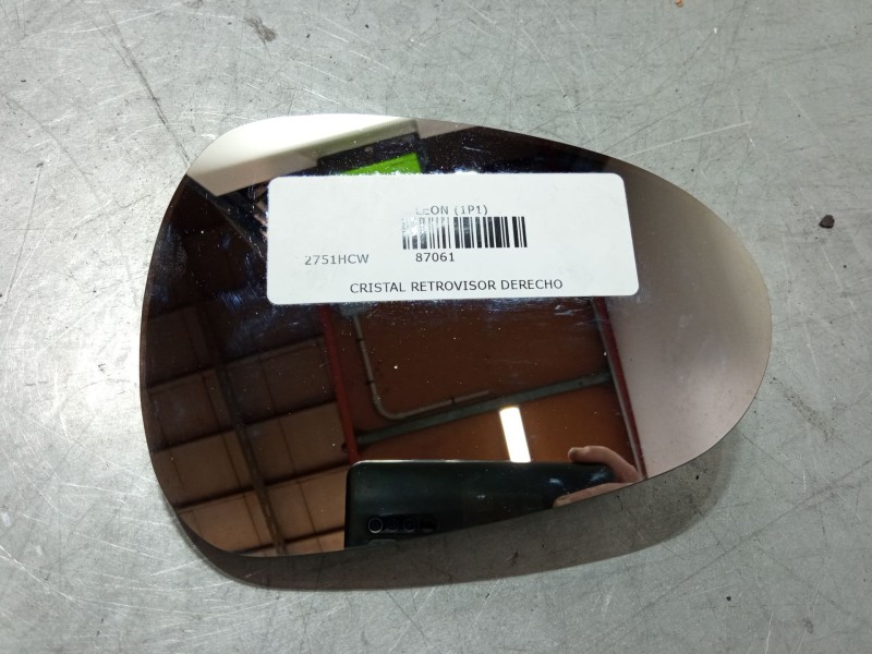 Recambio de cristal retrovisor derecho para seat leon (1p1) 1.6 tdi referencia OEM IAM   