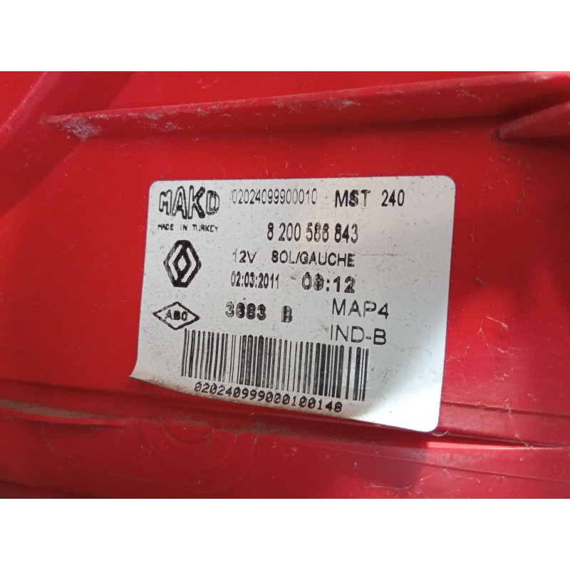 Recambio de piloto trasero izquierdo para renault clio iii (br0/1, cr0/1) 1.2 16v (br0p, cr0p) referencia OEM IAM   