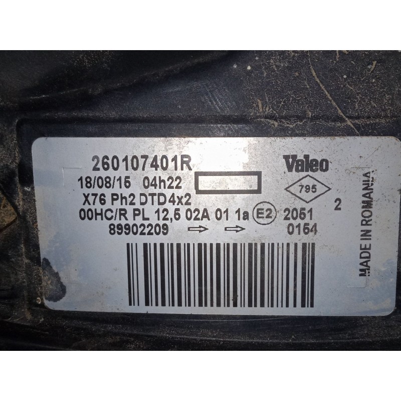 Recambio de faro derecho para renault kangoo (kc0/1_) d 65 1.9 (kc0e, kc02, kc0j, kc0n) referencia OEM IAM   
