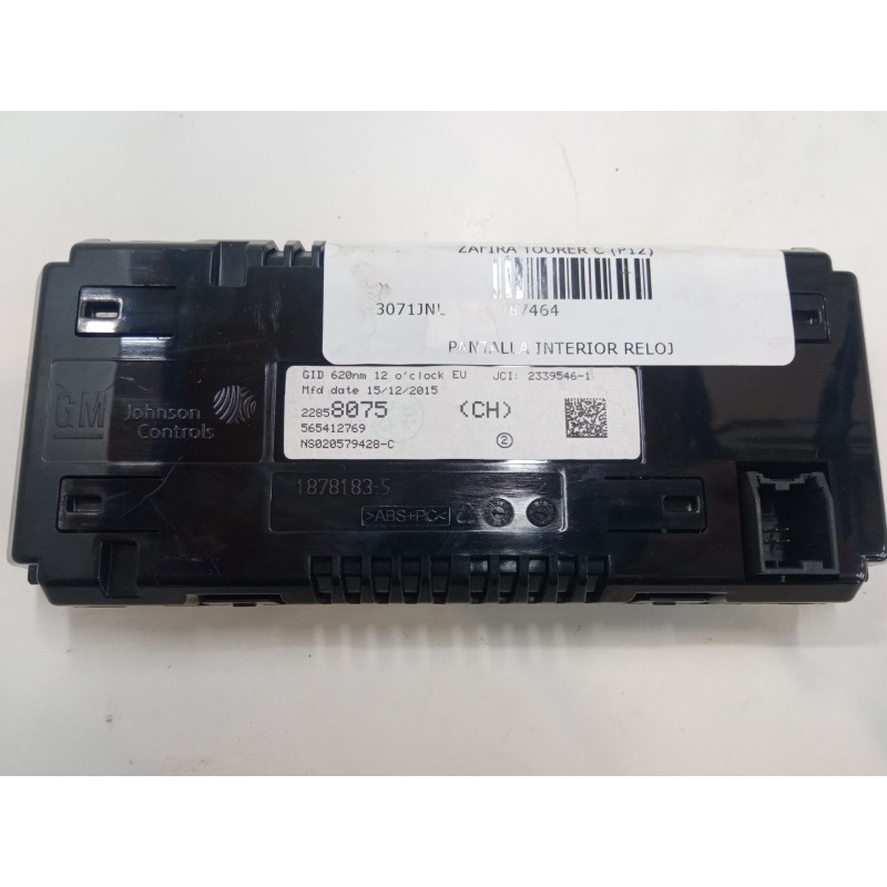 Recambio de pantalla interior reloj para opel zafira tourer c (p12) 1.6 cdti (75) referencia OEM IAM 22858075  
